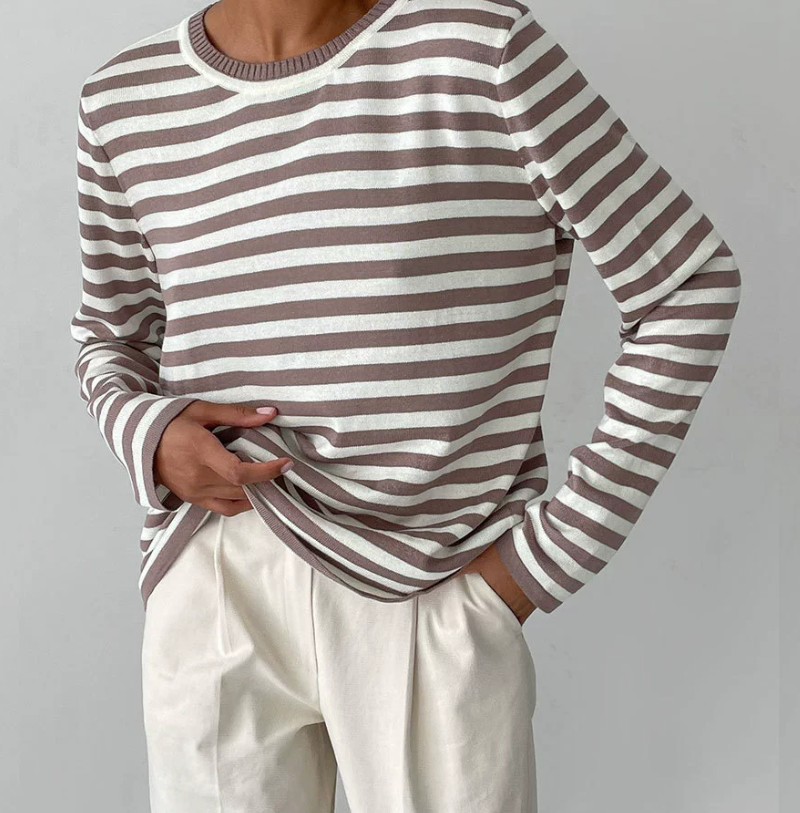 Striped pullover sweater